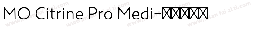 MO Citrine Pro Medi字体转换